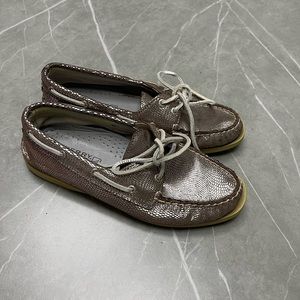 SPERRY Silver Boat Shoe Sz. 6.5